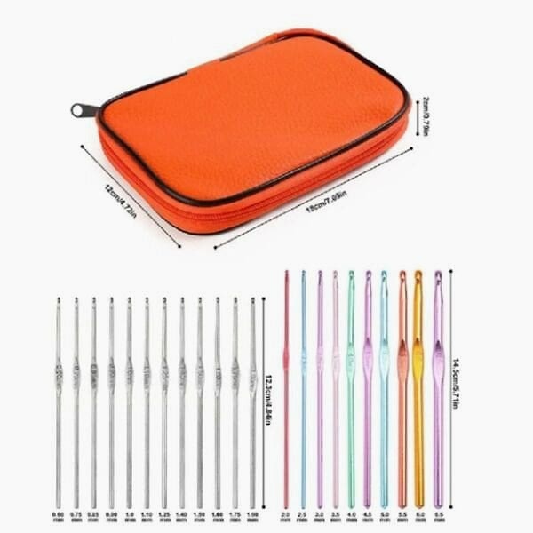 Cüzdanlı Metal Dantel Örgü Tığı Seti