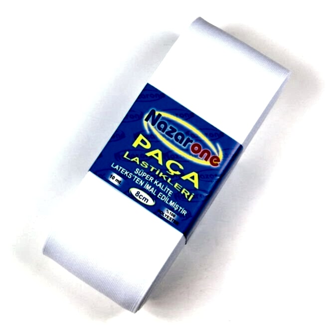 PAÇA LASTİK 8 cm BEYAZ