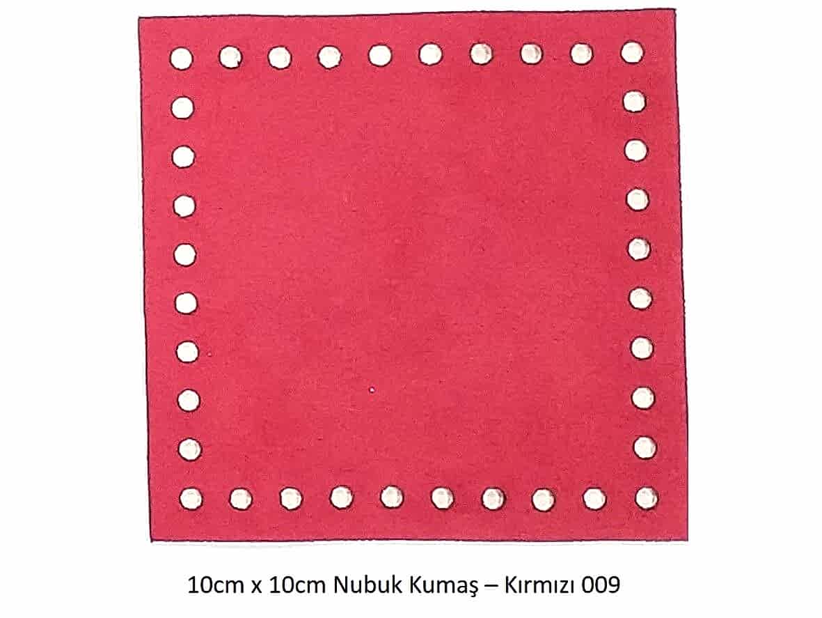 10X10 NUBUK KUMAŞ 009-KIRMIZI