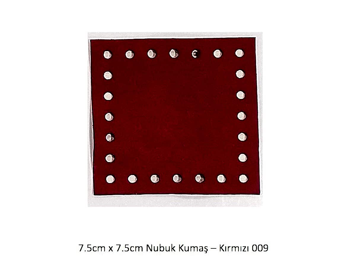 7.5X7.5 NUBUK KUMAŞ 009-KIRMIZI