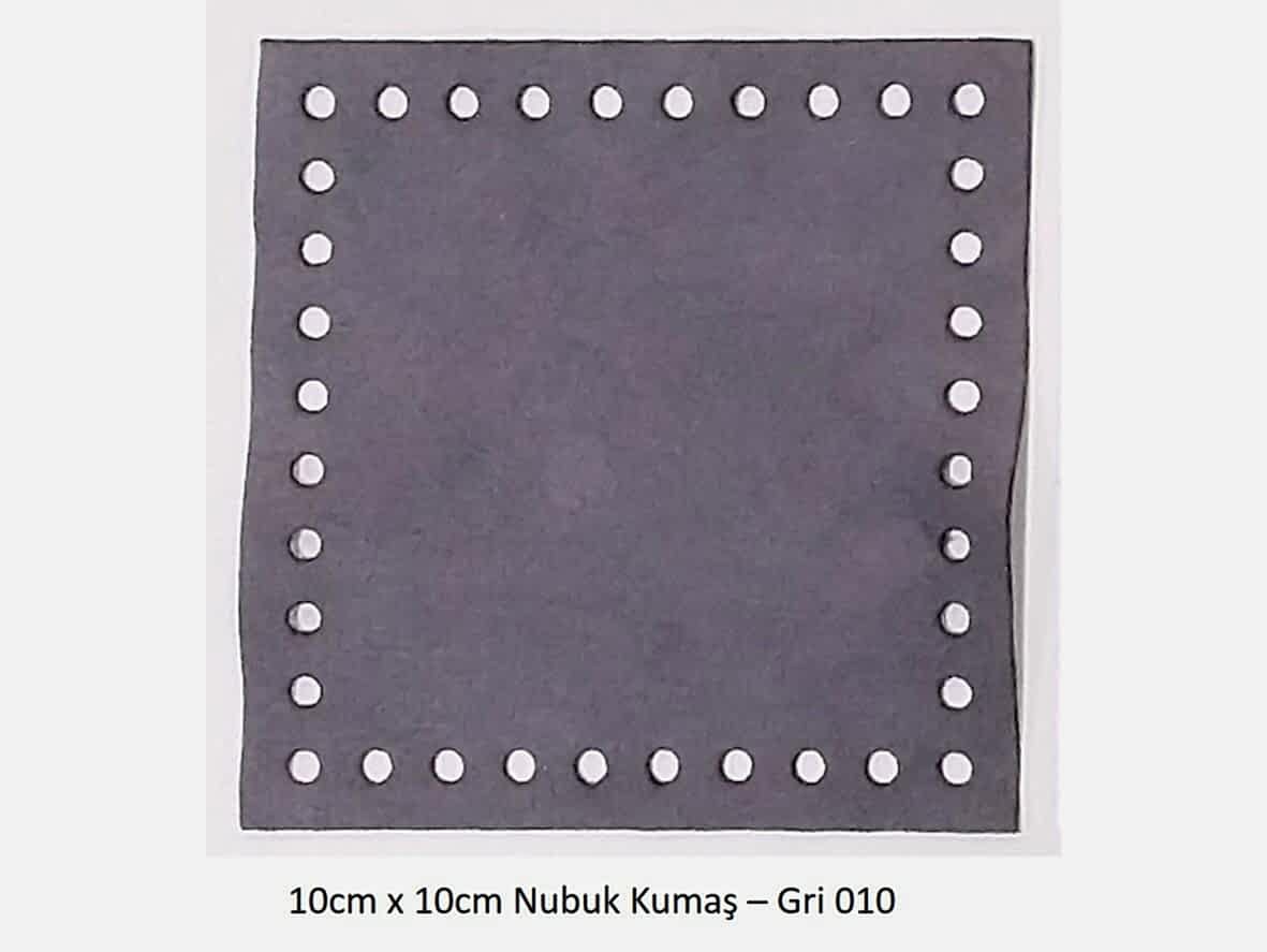 10X10 NUBUK KUMAŞ 010-GRİ