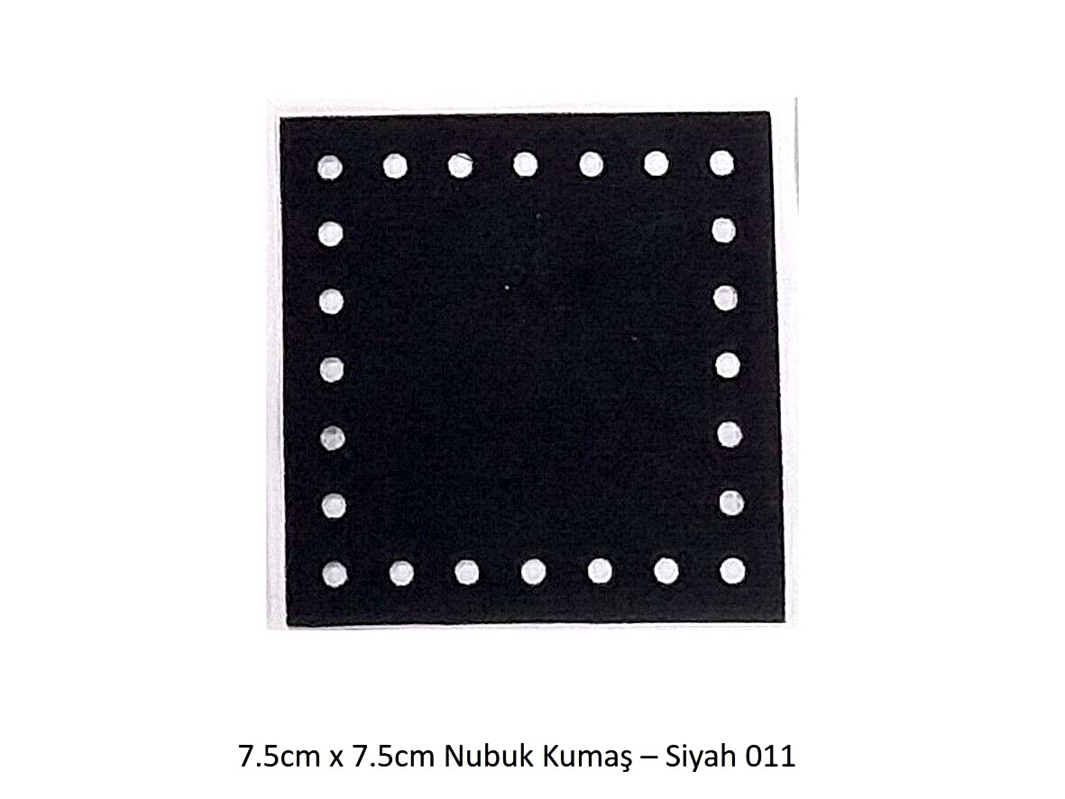 7.5X7.5 NUBUK KUMAŞ 011-SİYAH