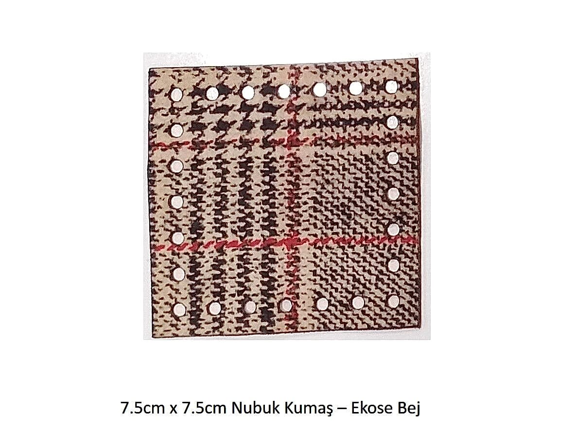 7.5X7.5 NUBUK KUMAŞ 901-EKOSE BEJ